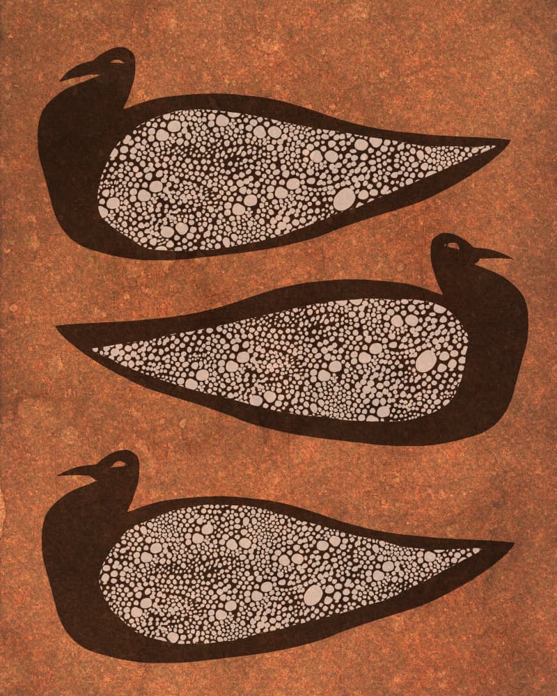 Textured Abstract Birds by Josie George — canvas wall art