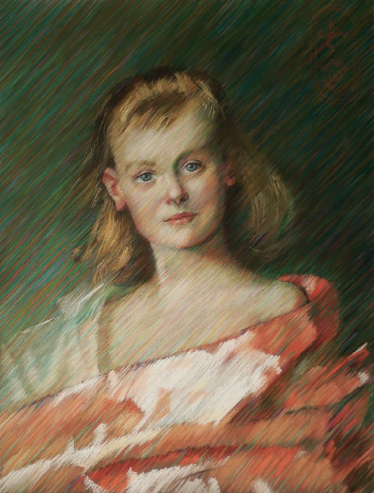 Serene Young Woman by Corné Akkers — canvas wall art