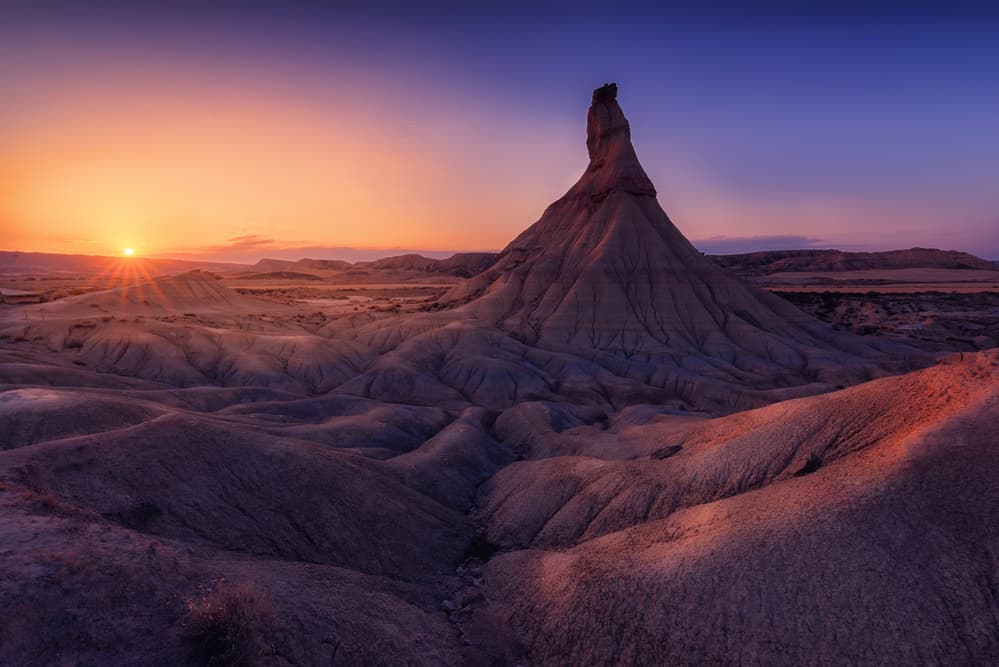 Dramatic Desert Sunset Peak by Alberto Alvaro — canvas wall art