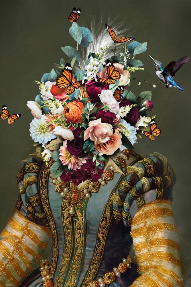 Regal Floral Fantasy by Sue Skellern — canvas wall art