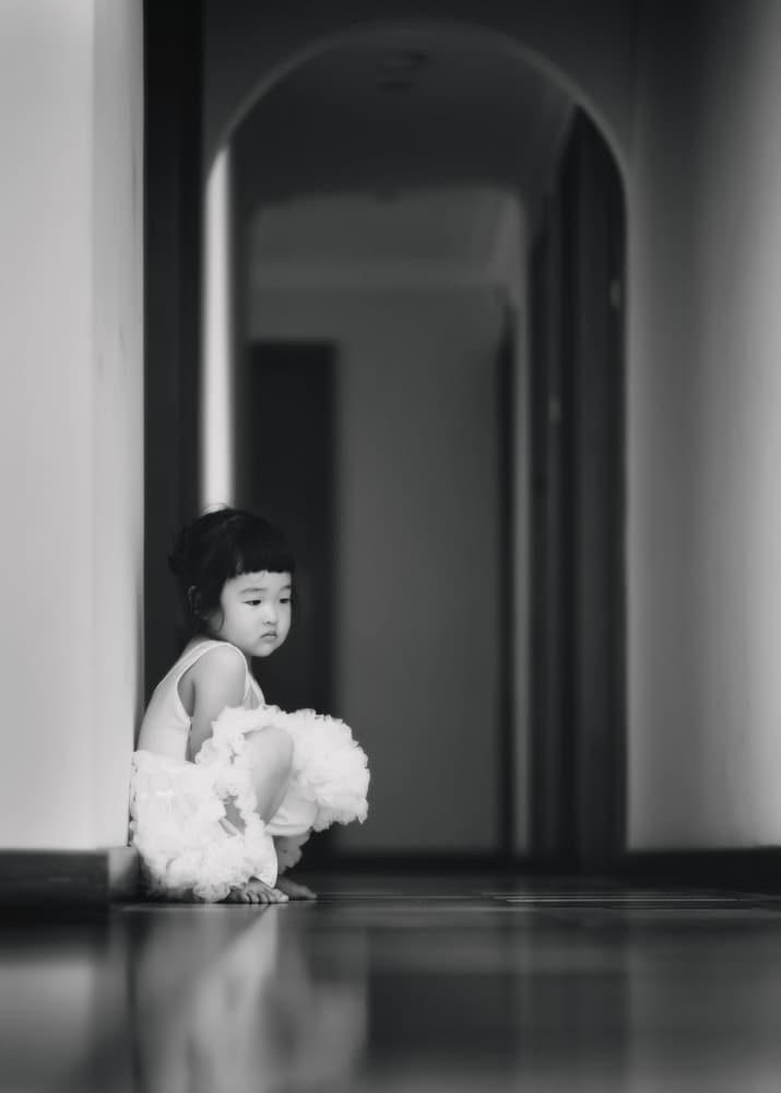Pensive Little Ballerina by Despird Zhang — canvas wall art