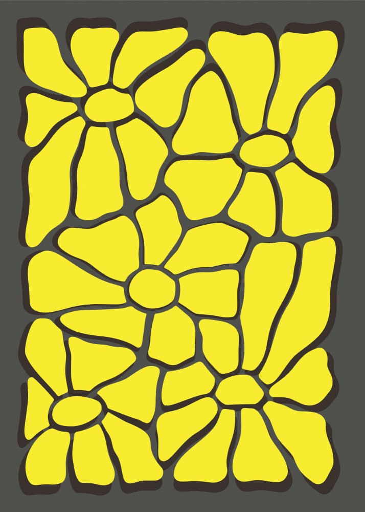 Cheerful Yellow Blooms by RS LAB STUDIO — canvas wall art