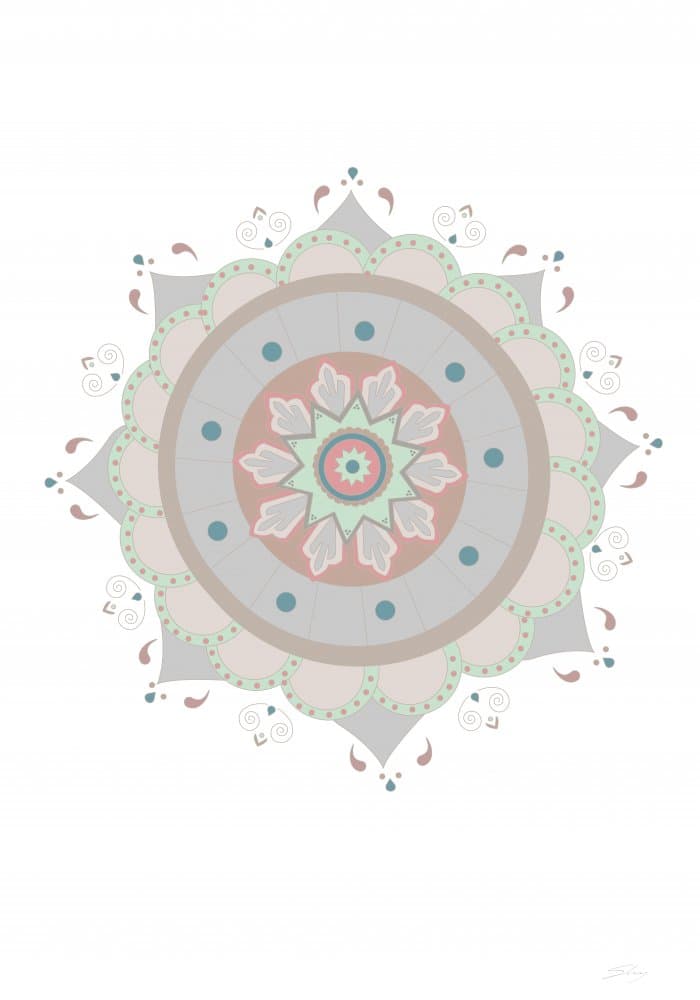 Soft Floral Mandala by Pictufy Studio II — canvas wall art