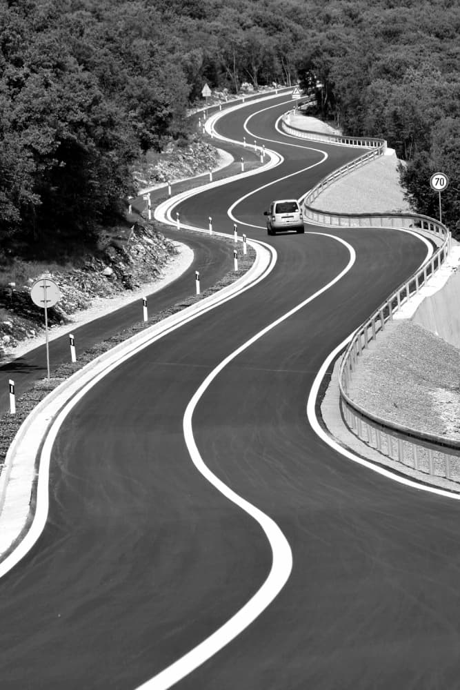Winding Road Journey by Bojan Bencic — canvas wall art