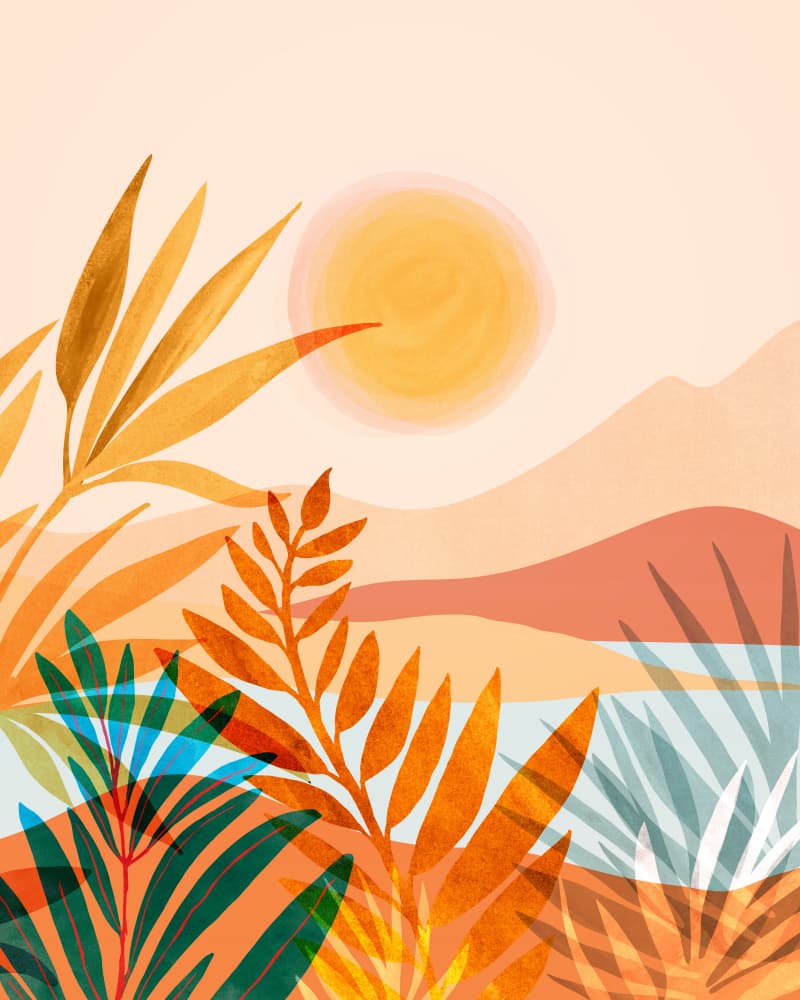 Golden Greek Garden by Kristian Gallagher — canvas wall art