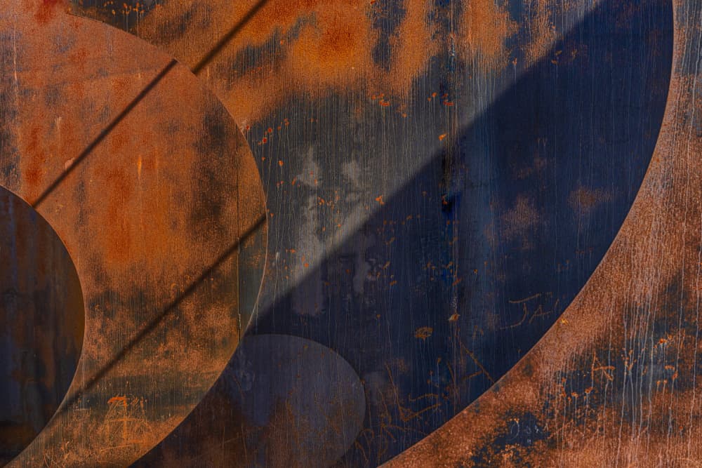 Rusty Metal Geometry by Greetje van Son — canvas wall art
