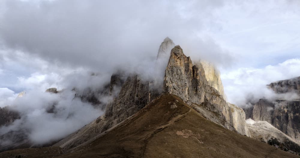 Majestic Mountain Clouds by Chong Q. Wu — canvas wall art