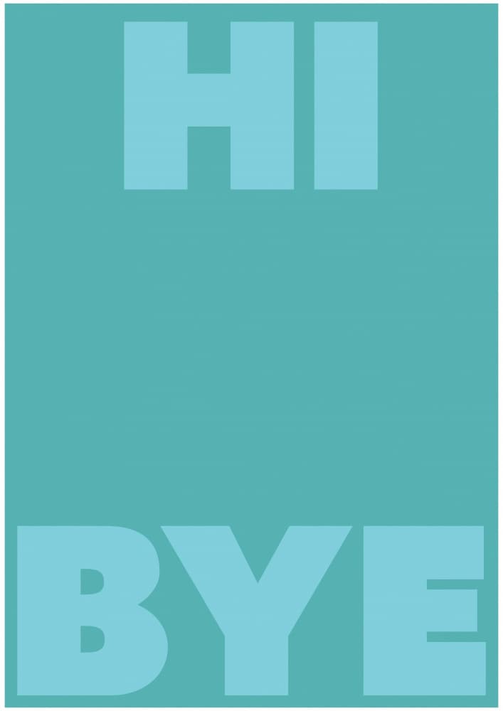 Minimalist Hi Bye by Sarah Manovski — canvas wall art
