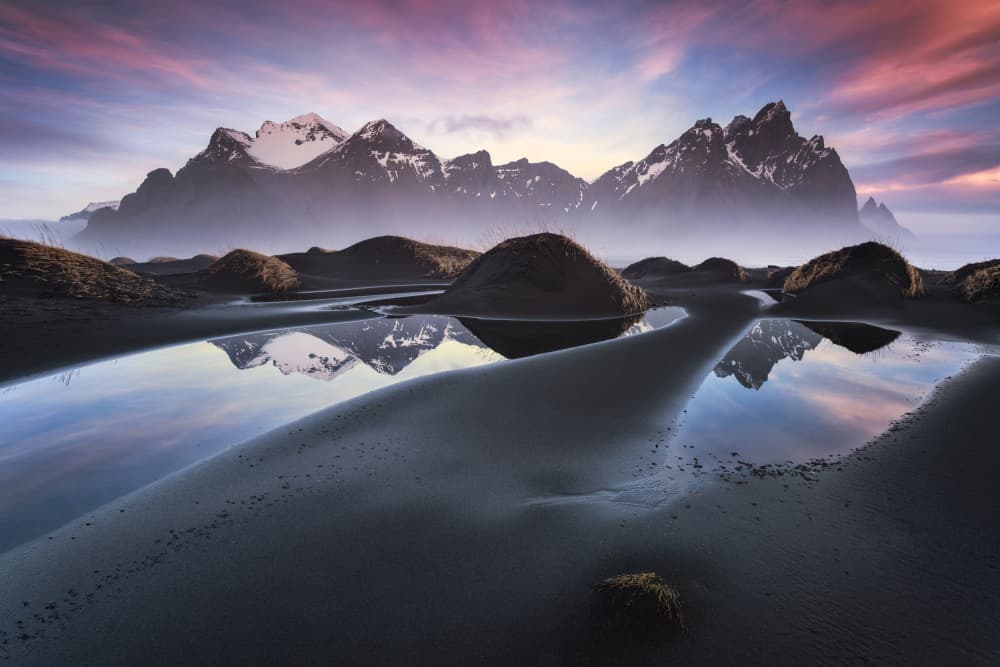 Glowing Vestrahorn by Stefan Hefele — canvas wall art