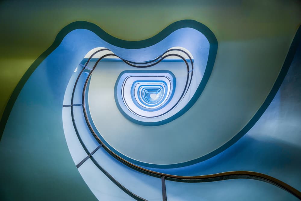 Spiral Staircase Abstract by Marc van Oostrum — canvas wall art