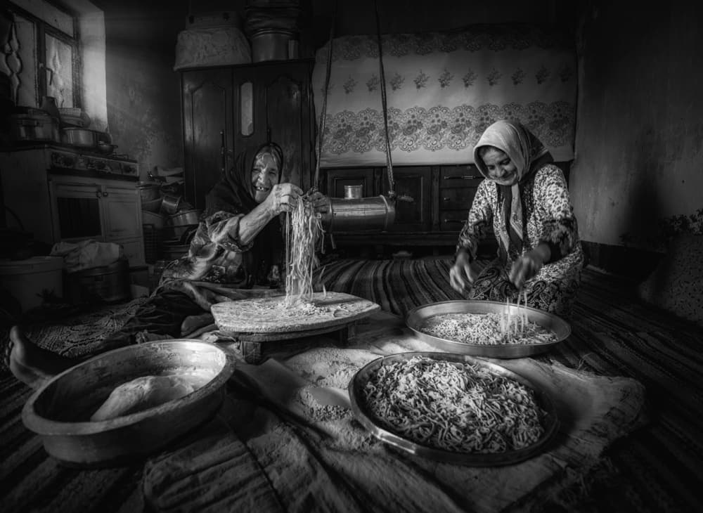Handmade Noodle Tradition by Babak Mehrafshar — canvas wall art