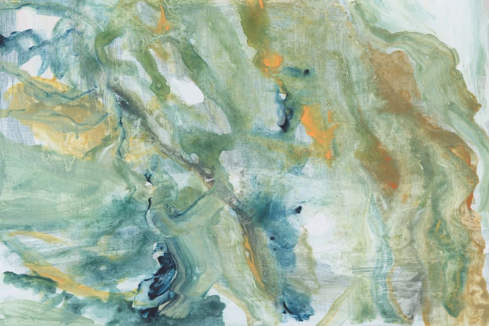 Green And Gold Flow by cartissi — canvas wall art