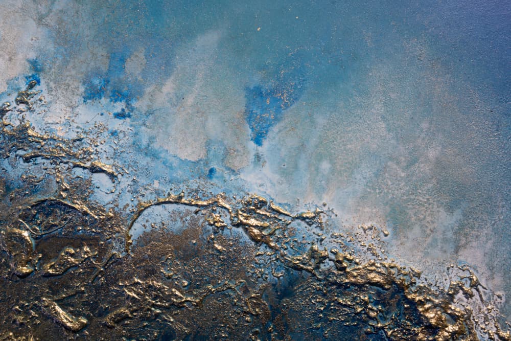 Earth and sea tones - In the Shallows by Petra Meikle de Vlas — canvas wall art