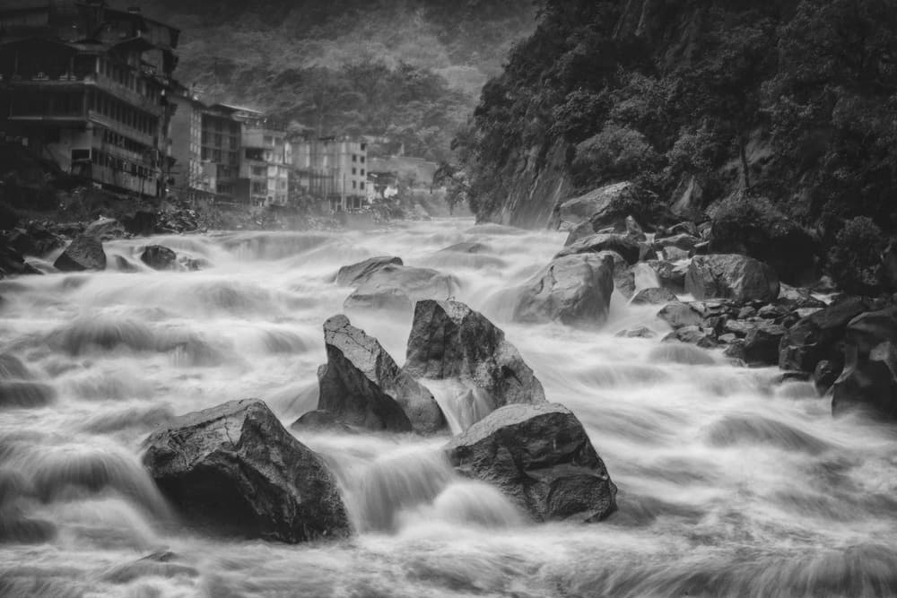 Flowing Mountain River by Richard Huang — canvas wall art