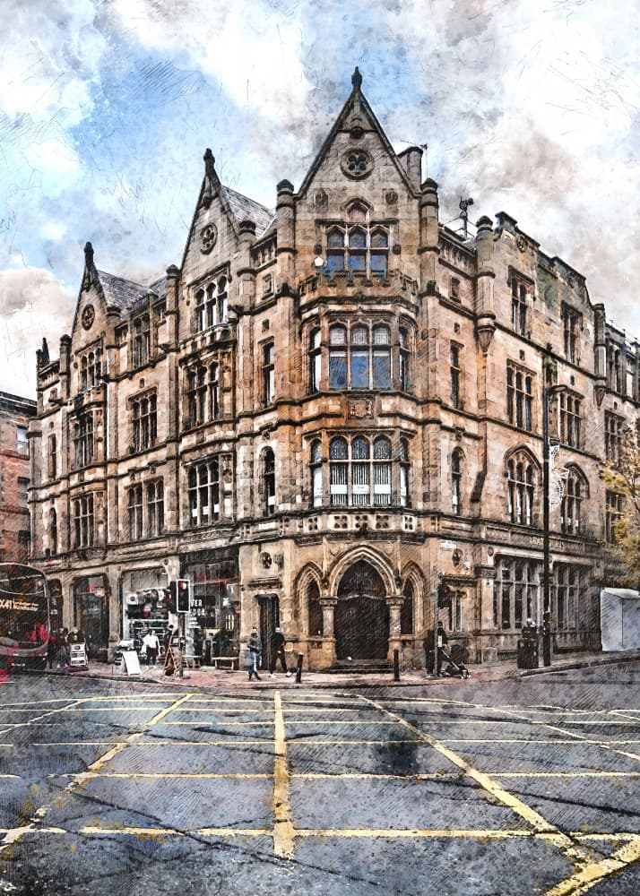 Ornate City Corner by Justyna Jaszke — canvas wall art