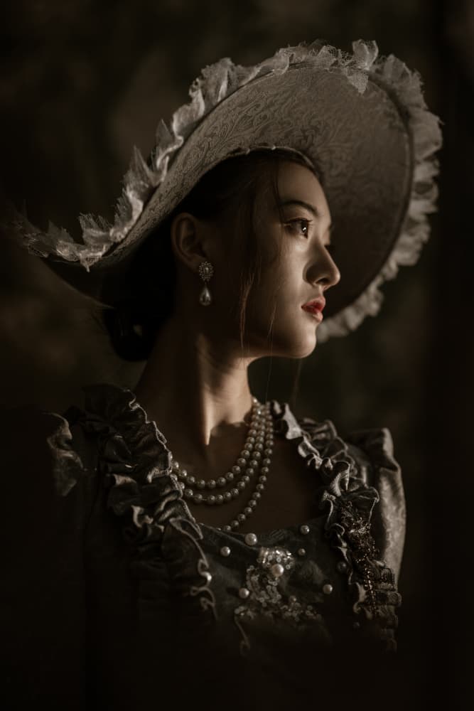 Dramatic Period Portrait by Songlin Xu — canvas wall art