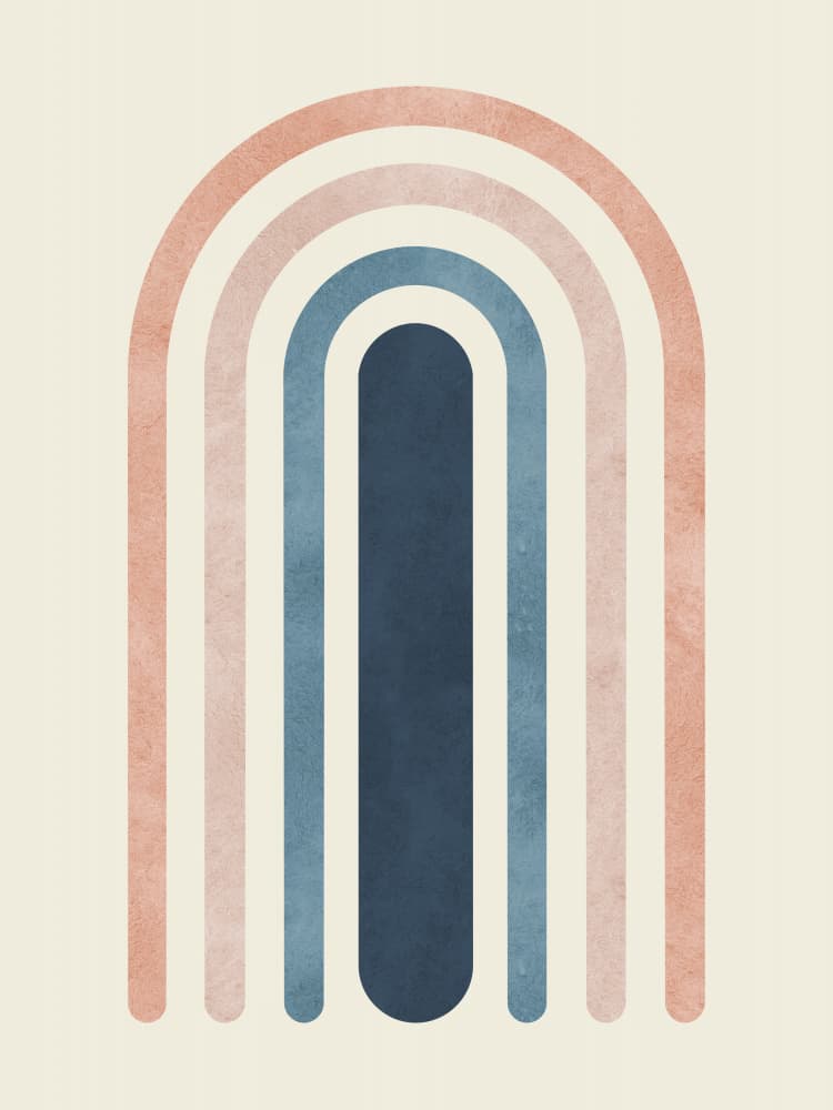 Pastel Rainbow Arches by Vitor Costa — canvas wall art