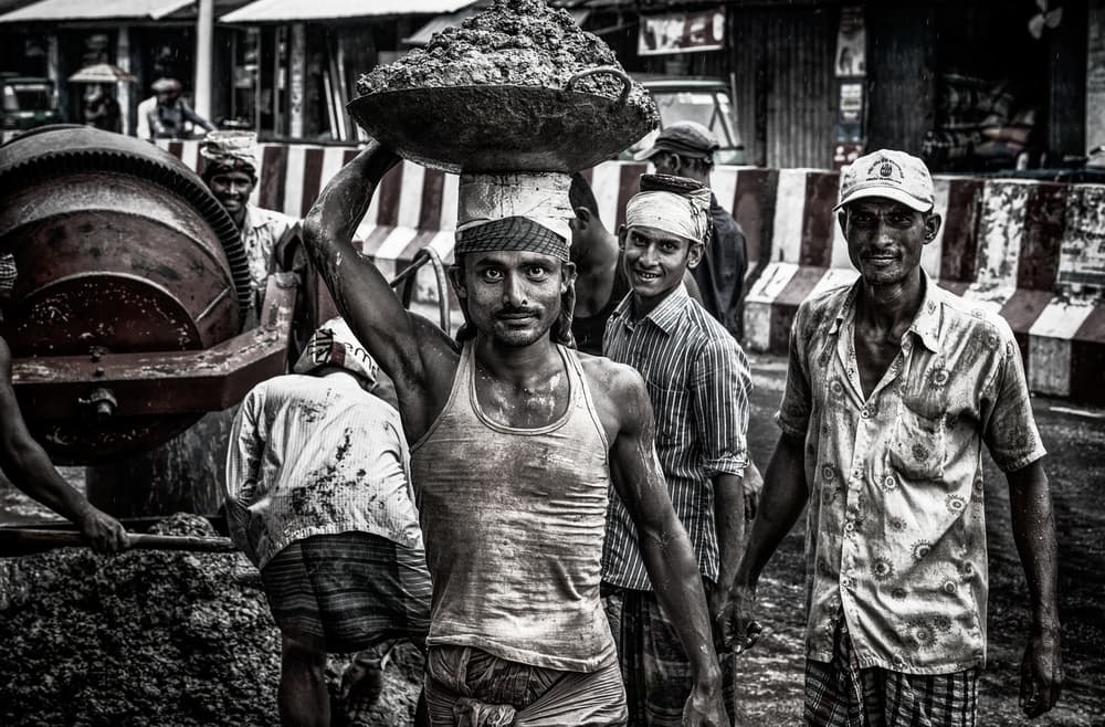 Urban Construction Workers by Joxe Inazio Kuesta Garmendia — canvas wall art