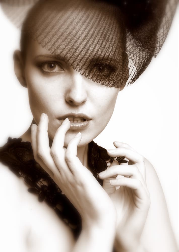 Alluring Veiled Gaze by DAVID MINSTER — canvas wall art