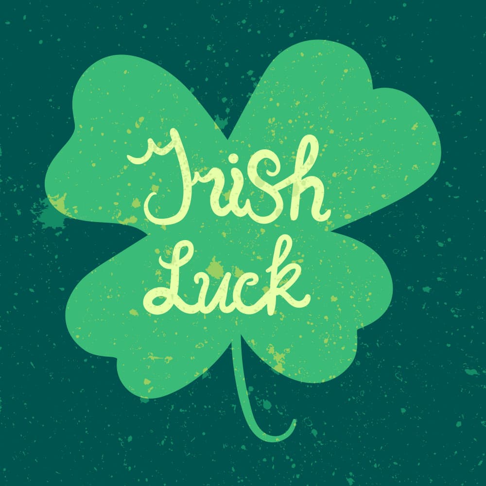 Irish Luck Clover by Marika Barsrsind — canvas wall art