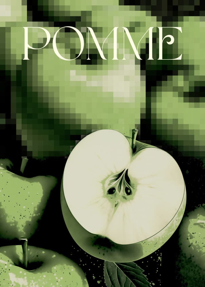 Pixel Apple Still Life