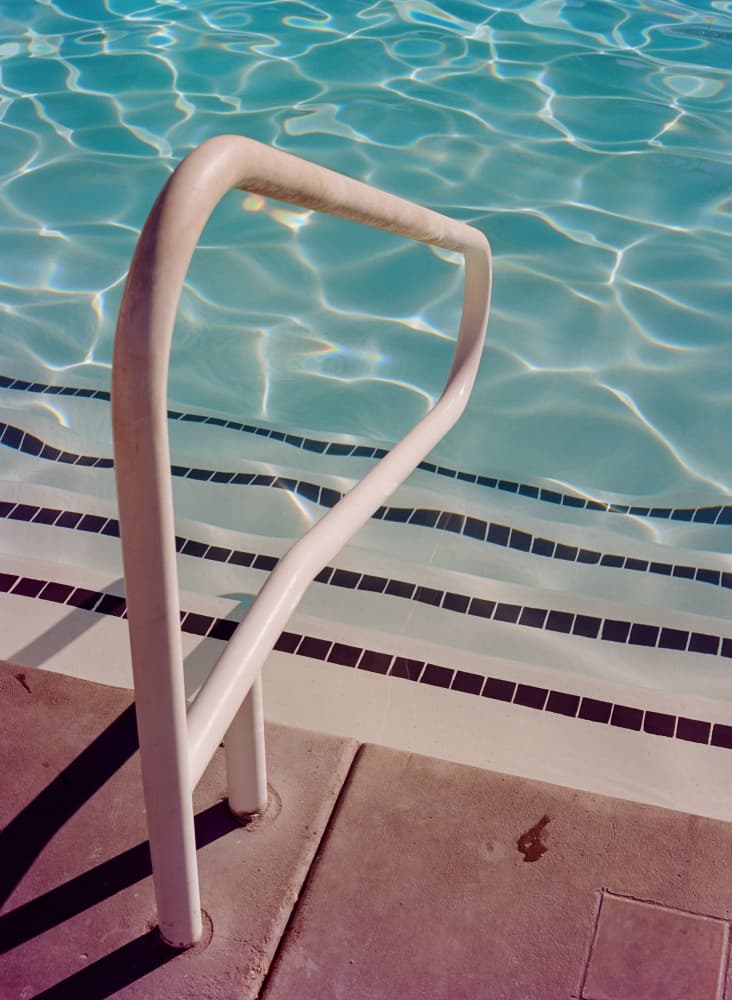 Blue Poolside Reflections by Bethany Young — canvas wall art