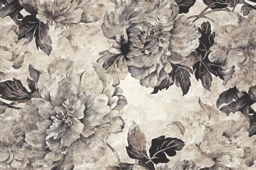 Elegant Vintage Peonies by Rafal Kulik — canvas wall art