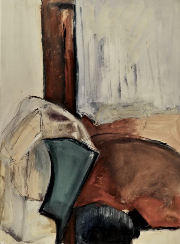Earthy Abstract Forms by Doris Schmitz — canvas wall art