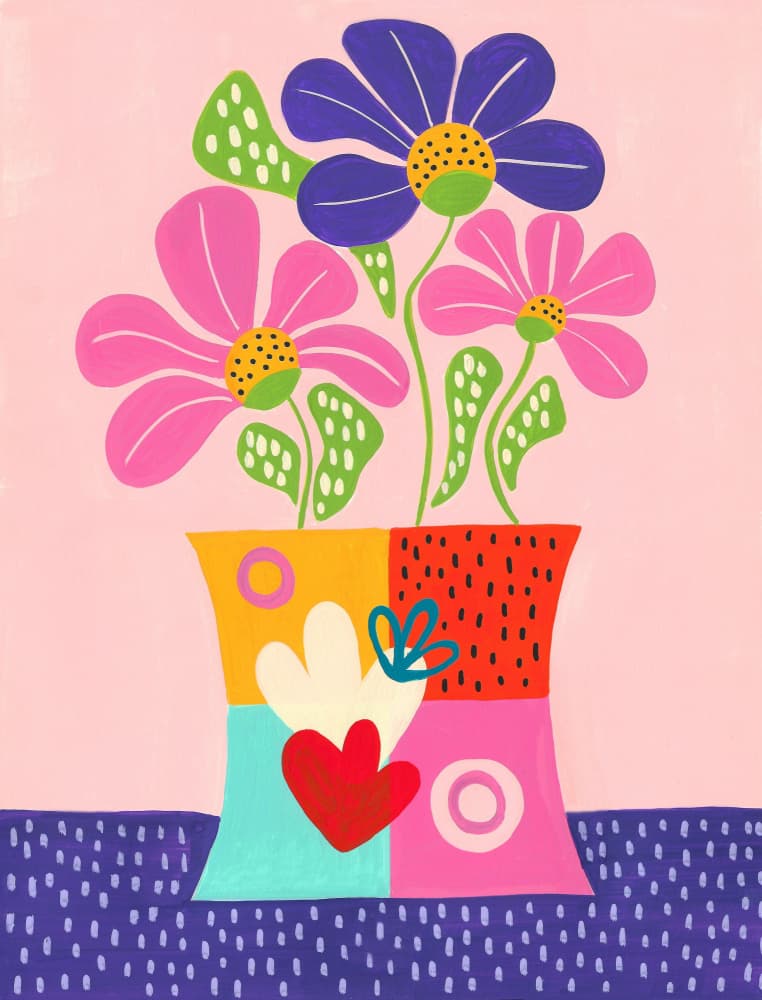 Vibrant Abstract Flowers