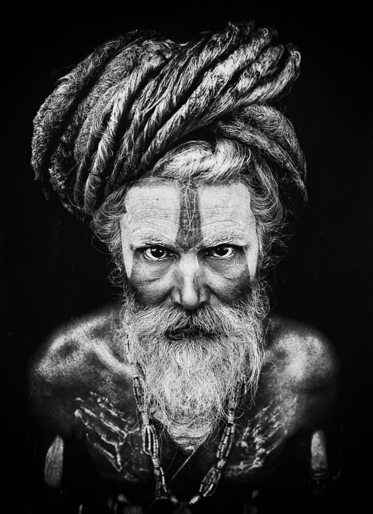 Intense Sadhu Portrait by Ahmed Abdulazim — canvas wall art