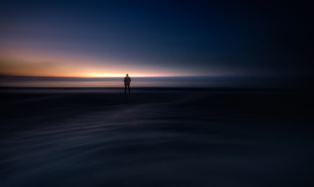Solitary Ocean Sunset by Santiago Pascual Buye — canvas wall art