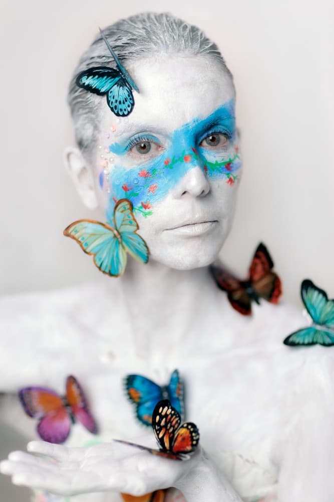Ethereal Butterfly Portrait by Claudio Viarengo — canvas wall art