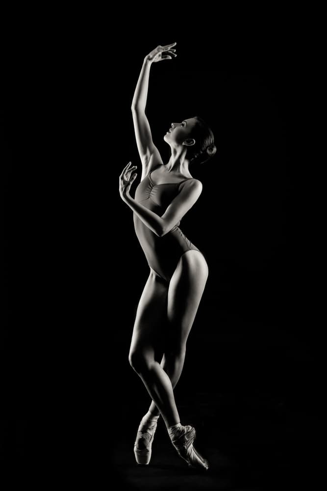 Ballerina's Graceful Rise by Photographer — canvas wall art