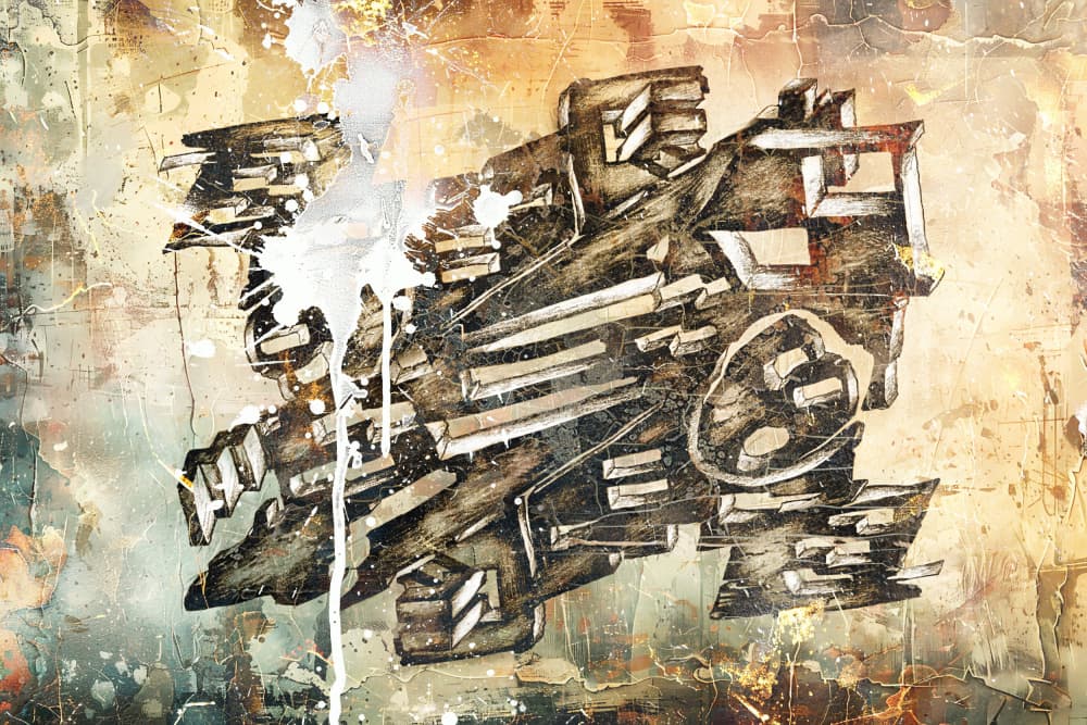 Gritty Industrial Abstract by Rafal Kulik — canvas wall art