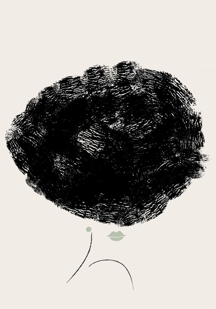 Elegant Afro Profile by Pictufy Studio II — canvas wall art