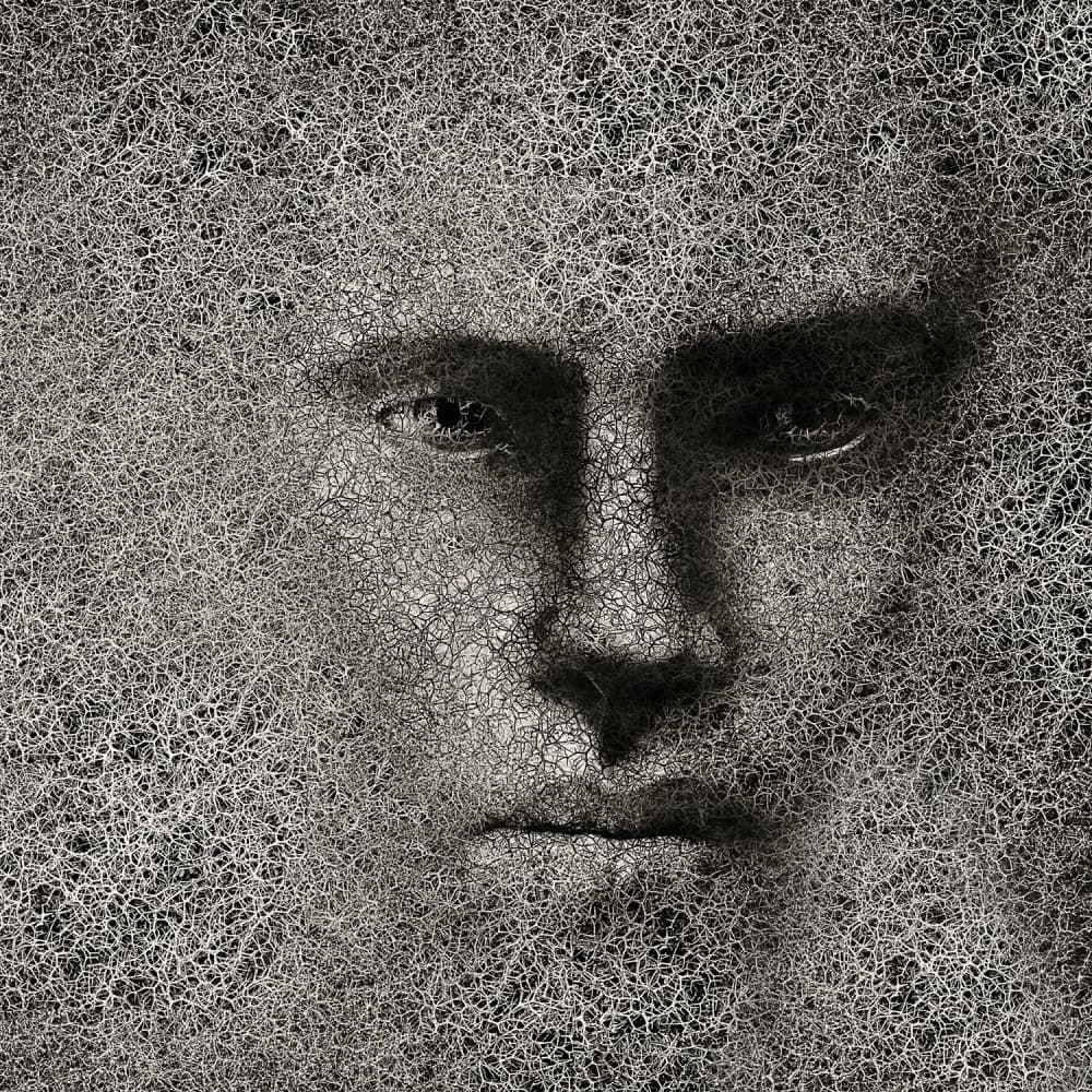 Intricate Dark Portrait by Stefan Eisele — canvas wall art