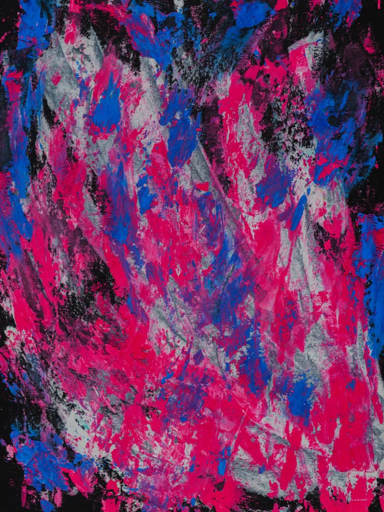 Dynamic Pink Blue Abstract by engin akyurt — canvas wall art