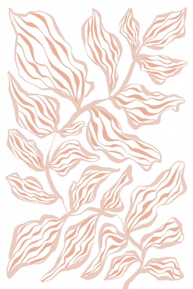 Wavy Leaf Pattern by Martina — canvas wall art