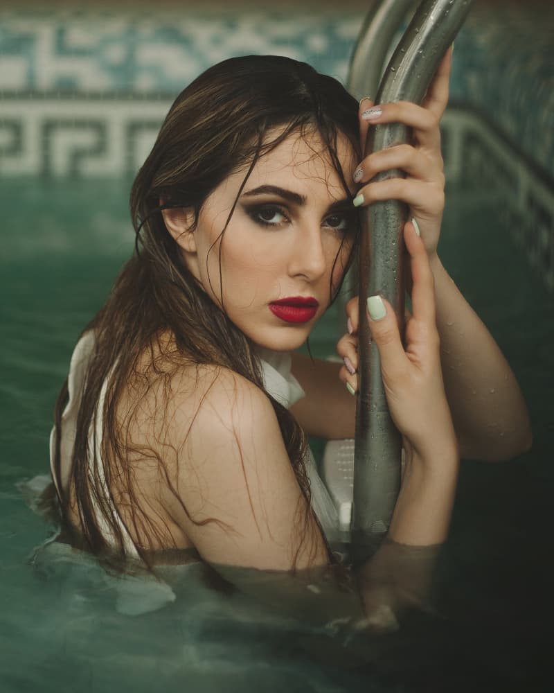 Intense Gaze in Water by Mehdi Mokhtari — canvas wall art