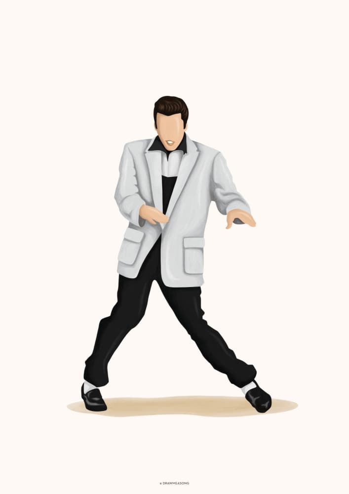 Dancing Man Retro Style by Nour Tohme — canvas wall art