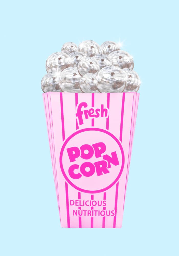 Pink Disco Popcorn by Athene Fritsch — canvas wall art