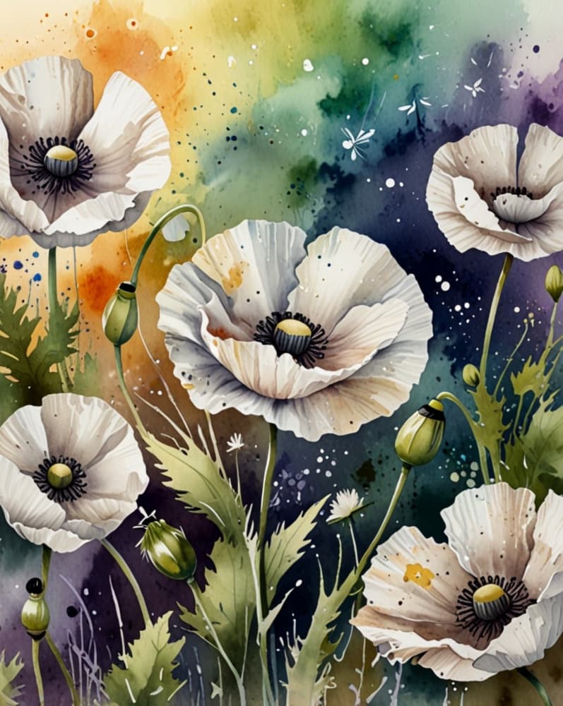 Vibrant Poppy Garden by Anda Bieza — canvas wall art