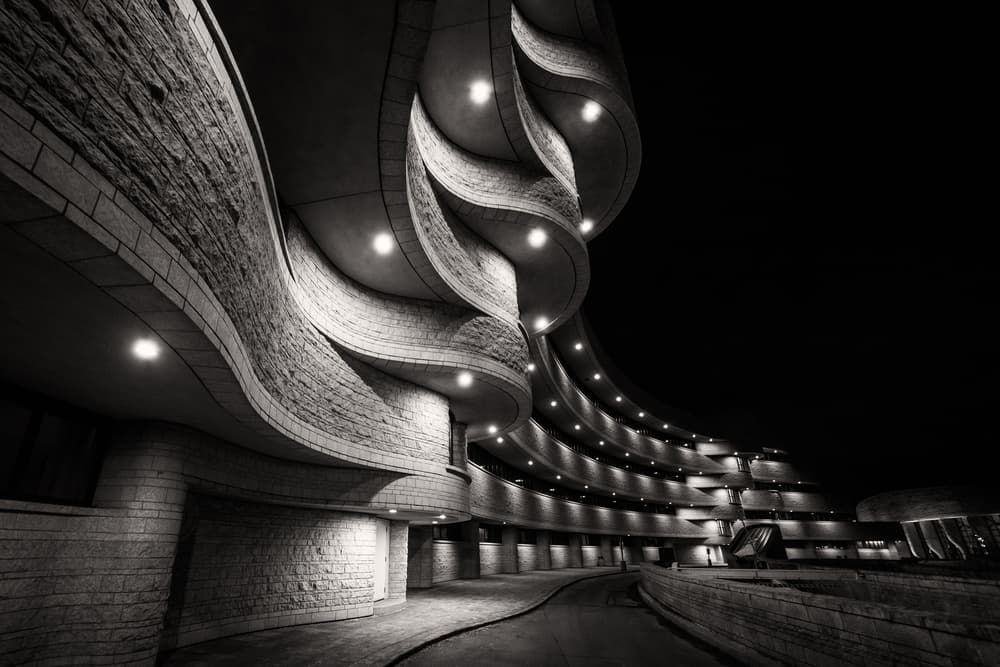 Flowing Modern Architecture by Richard Huang — canvas wall art
