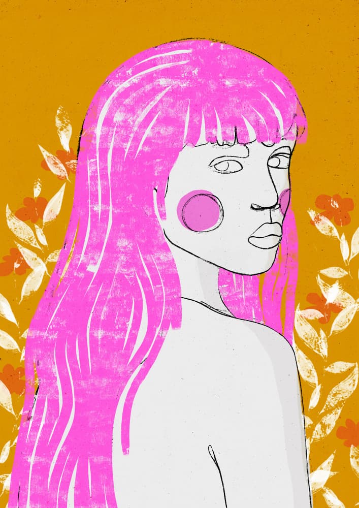 Pink Whisper Gaze by Treechild — canvas wall art