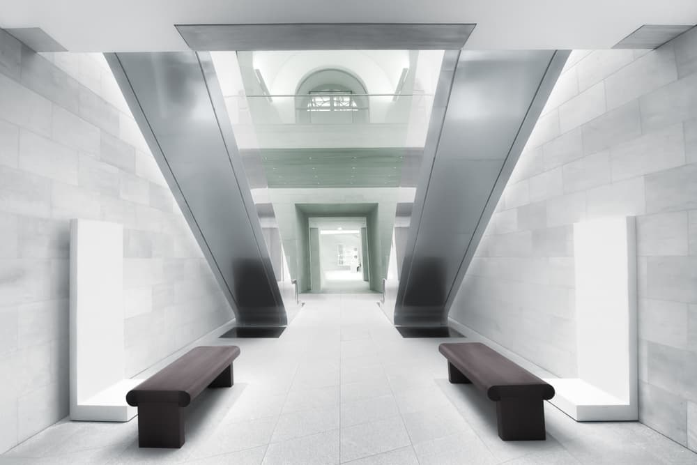 Modern Hall Escalators by Kay PK — canvas wall art