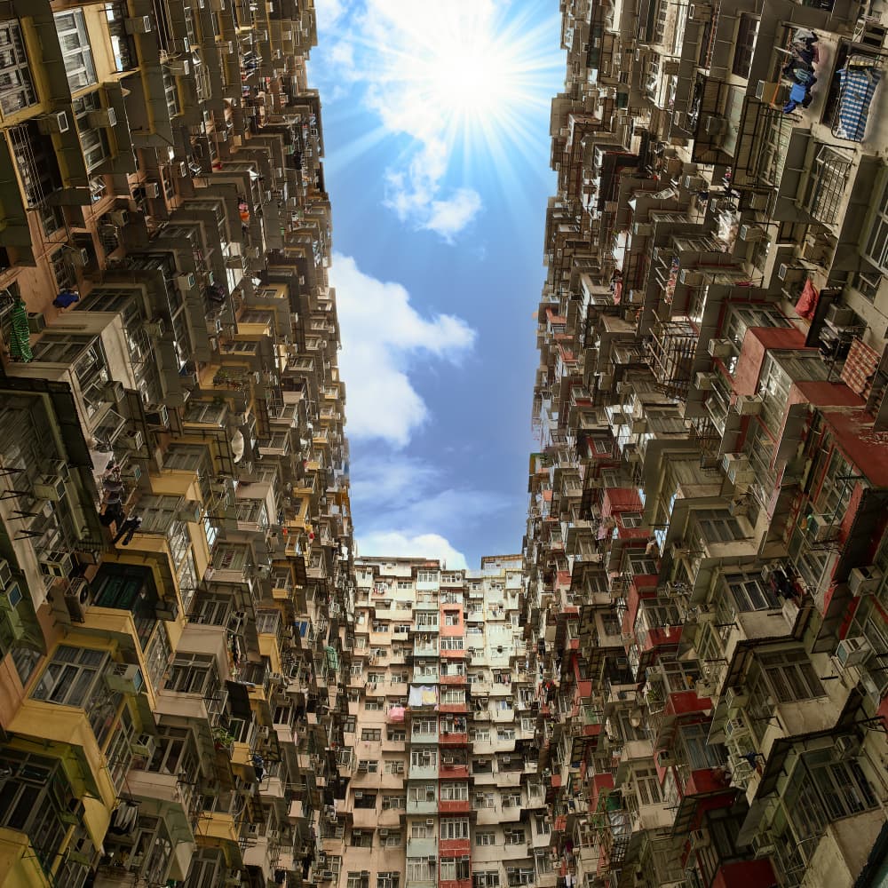 Sunlit Urban Canyon by Fabrizio Massetti — canvas wall art