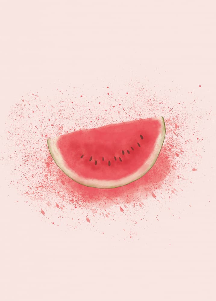 Watermelon Slice Splash by Aminah Eleonora — canvas wall art