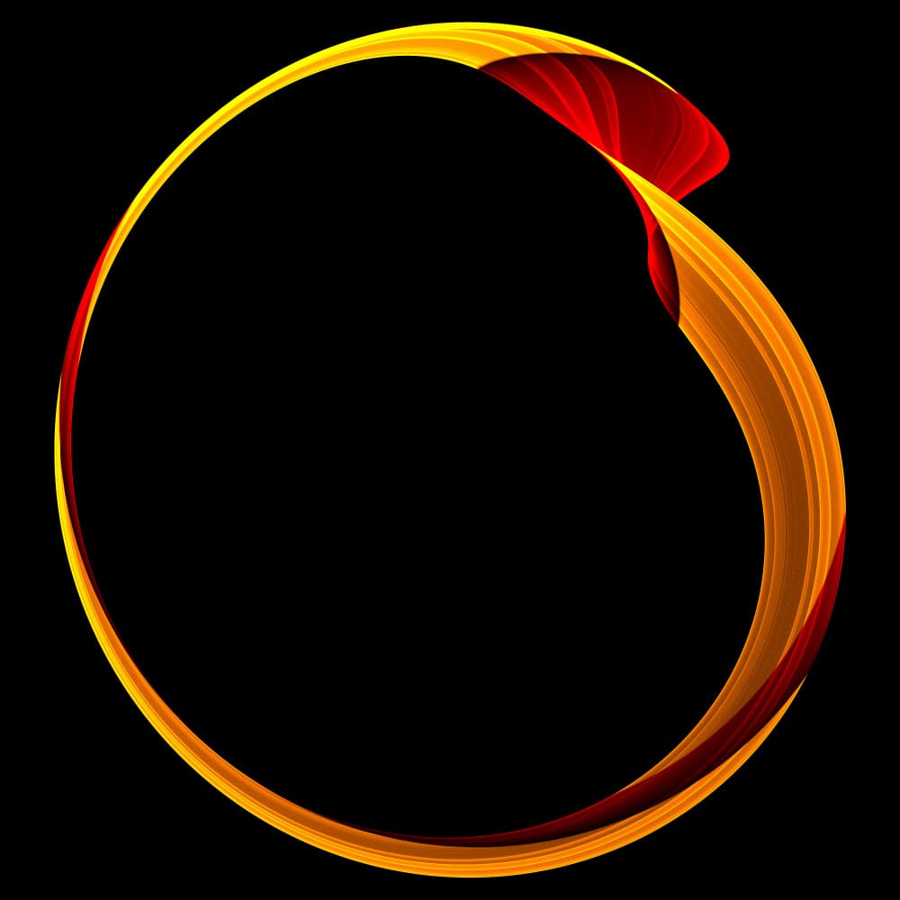 Glowing Red Orange Loop by Mystic Number — canvas wall art