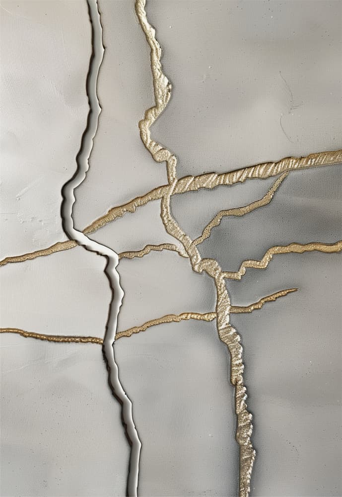 Gilded Cracks Texture by Alma — canvas wall art