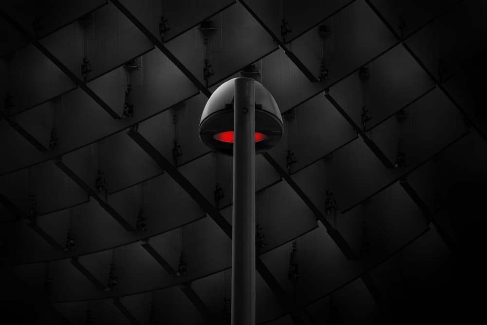 Geometric Red Light by Hans-Wolfgang Hawerkamp — canvas wall art